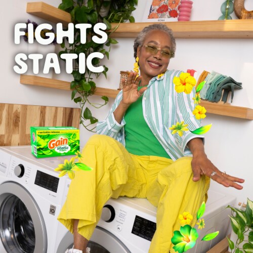 Gain Original Fabric Softener Dryer Sheets Perspective: back