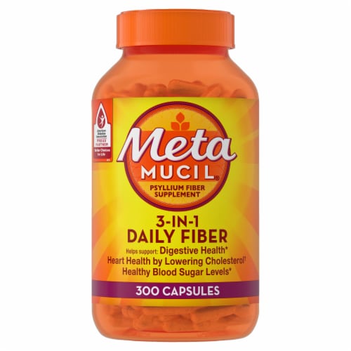 Metamucil Daily Fiber Capsules Perspective: back