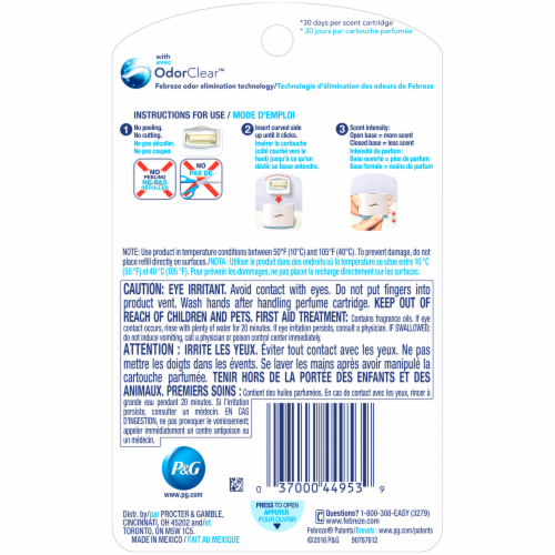 Febreze SmallSpaces Spring & Renewal Air Freshener Refill Perspective: back