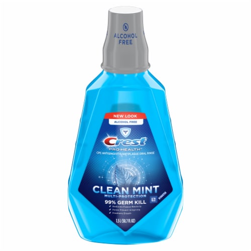 Crest Pro Health Multi Protection Clean Mint Oral Rinse Perspective: back
