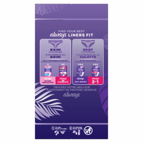 Always® Anti-Bunch Xtra Protection Long Panty Liners Perspective: back