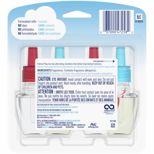 Febreze Plug Limited Edition Fresh Spiced Apple Scented Oil Refills Perspective: back