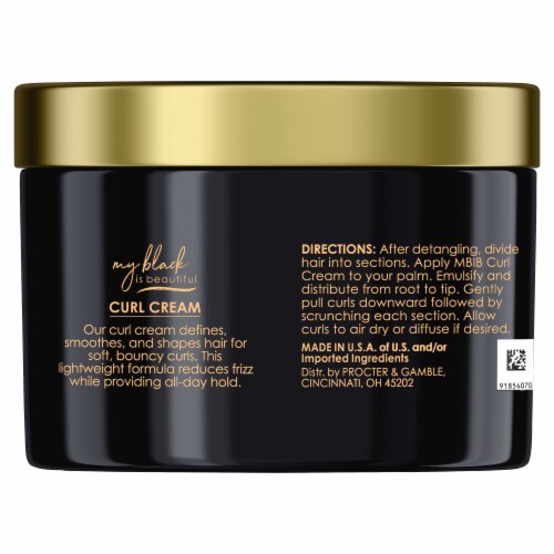 My black is beautiful Golden Milk with Honey & Coconut Oil Curl Cream Perspective: back