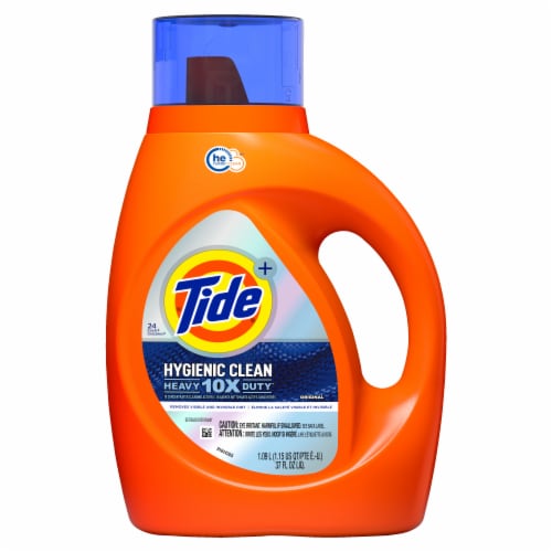 Tide HE Hygienic Clean Heavy Duty Original Liquid Laundry Detergent Perspective: back