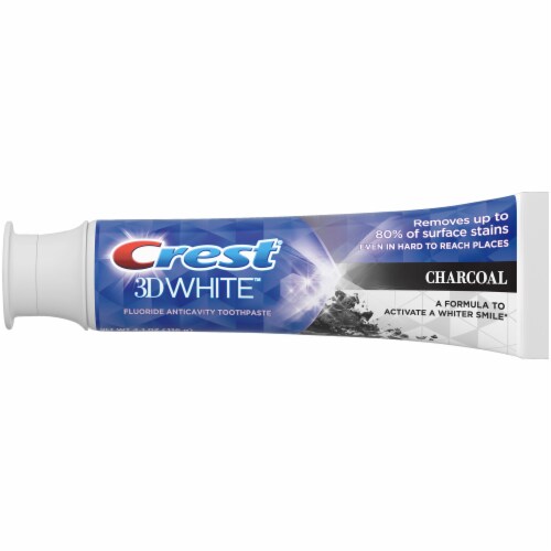 Crest 3D White Charcoal Whitening Toothpaste Perspective: back
