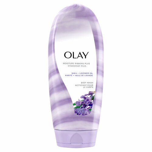 Olay Moisture Ribbons Plus Shea + Lavender Oil Body Wash Perspective: back