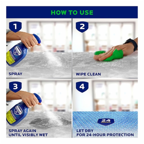 Microban Fresh Scent 24 Hour Multi-Purpose Cleaner and Disinfectant Spray Perspective: back