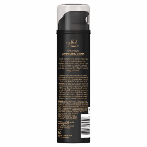 My Black is Beautiful Type 3 Tangle Slayer with Coconut Oil Honey and Turmeric Conditioning Cream Perspective: back