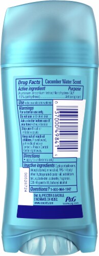 Secret Invisible Solid Cucumber Water Antiperspirant Deodorant Stick Perspective: back