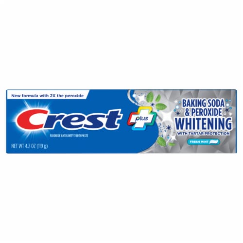 Crest Whitening Baking Soda & Peroxide Cavity & Tartar Protection Toothpaste Perspective: back