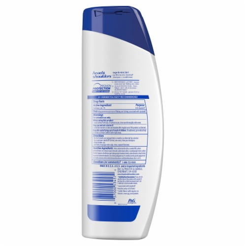 Head and Shoulders Advanced Series Sage and Mint 2-in-1 Shampoo and Conditioner for Men Perspective: back
