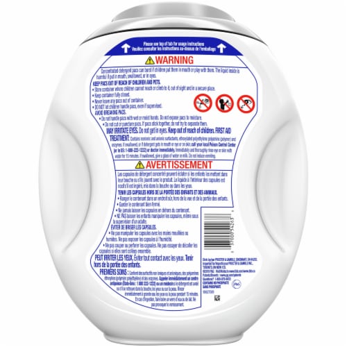 Tide Pods With Downy Unscented Laundry Detergent Pods Perspective: back