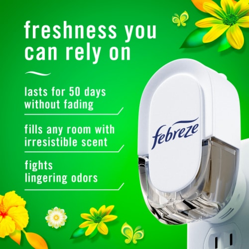 Febreze Gain Original Scent Odor-Eliminating Fade Defy PLUG Air Freshener Oil Refills Perspective: back