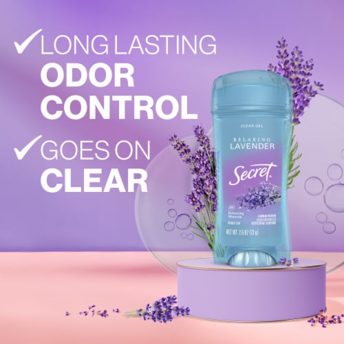 Secret Fresh Refreshing Lavender Clear Gel and Deodorant Perspective: back