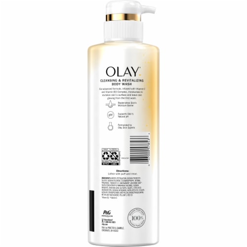 Olay Cleansing & Brightening Vitamin C Body Wash Perspective: back