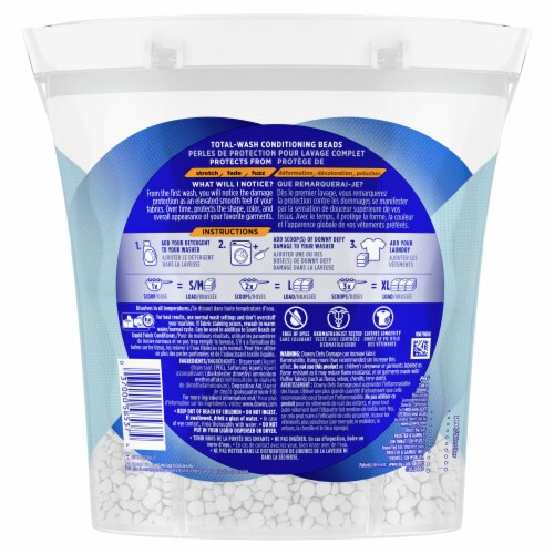 Downy Defy Damage Total Wash Unscented Conditioning Beads Fabric Softener Perspective: back