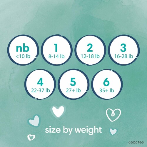 Pampers Pure Protection Baby Diapers Size 1 (8-14 lbs) Perspective: back