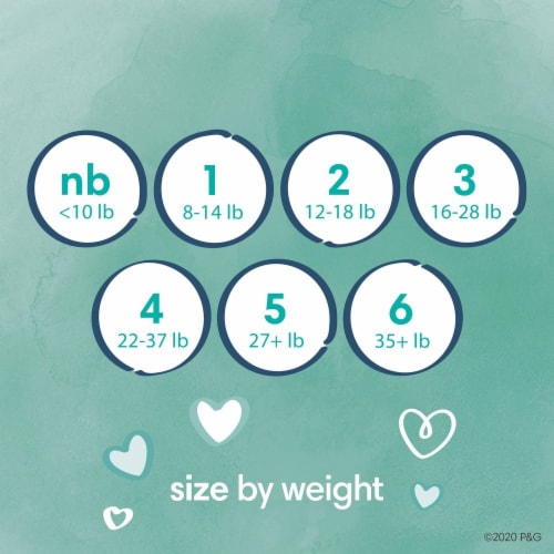 Pampers Pure Protection Baby Diapers Size 3 (16-28 lbs) Perspective: back