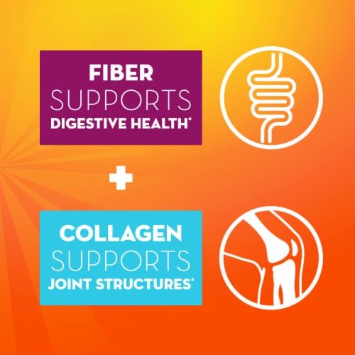 Metamucil Fiber + Collagen Peptides Orange Flavored Powder Perspective: back