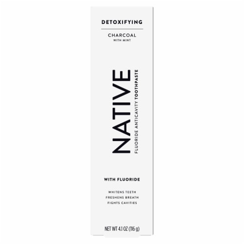 Native Charcoal with Mint Fluoride Toothpaste Perspective: back