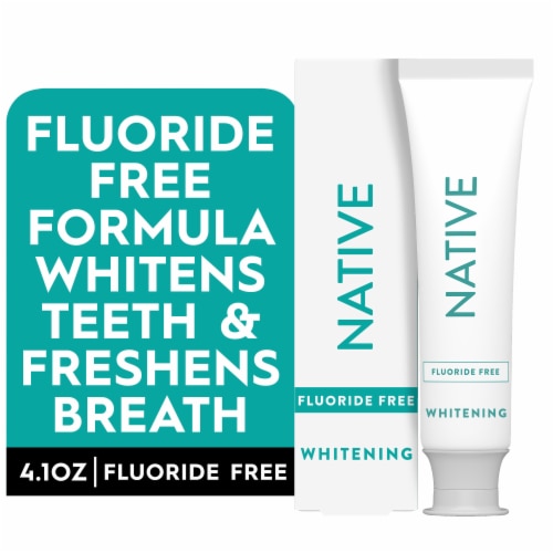 Native Whitening Wild Mint & Peppermint Oil Fluoride Free Toothpaste Perspective: back