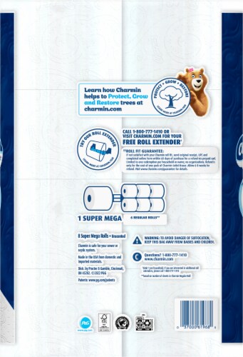 Charmin® Ultra Soft™ Super Mega Rolls Toilet paper Perspective: back