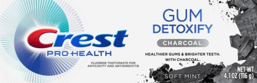 Crest® Pro Health™ Gum Detoxify Charcoal Soft Mint Fluoride Toothpaste Perspective: back