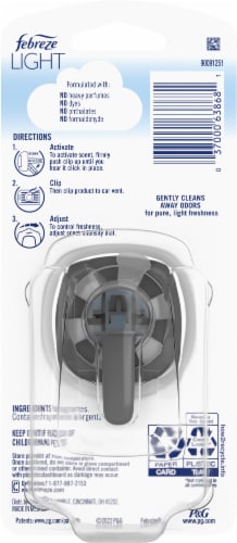 Febreze Light Sea Spray Car™ Air Freshener Vent Clip Perspective: back