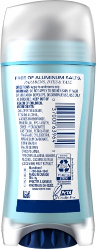 Secret® Aluminum Free Cucumber Deodorant Perspective: back