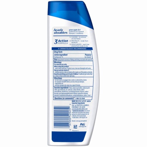 Head & Shoulders Green Apple 2-in-1 Shampoo & Conditioner Perspective: back