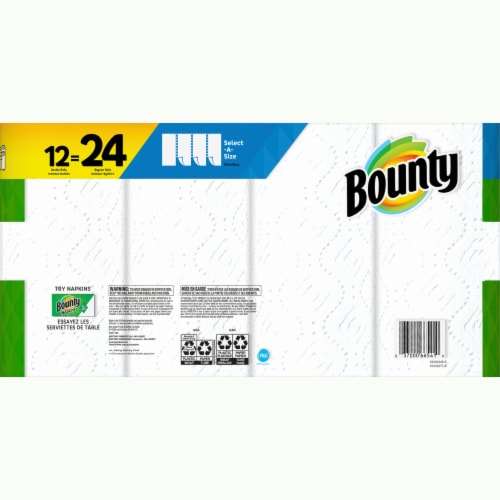 Bounty® White Select A Size Paper Towels Perspective: back