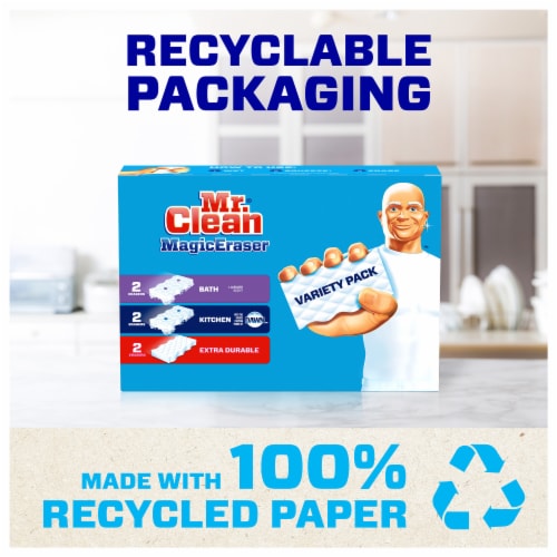 Mr. Clean Magic Eraser Variety Pack Assortment Cleaning Pad Perspective: back