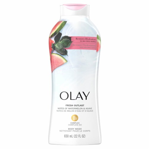 Olay Fresh Outlast Notes of Watermelon & Agave Body Wash Perspective: back