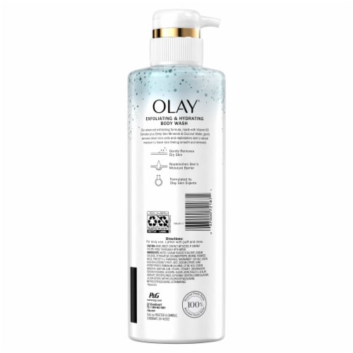 Olay Exfoliating & Hydrating Body Wash Perspective: back