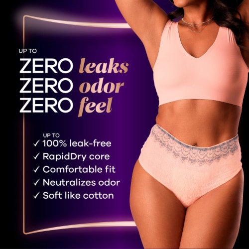 Always Discreet Boutique High-Rise Small/Medium Maximum Protection Incontinence Underwear Perspective: back