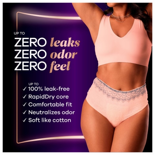 Always Discreet Boutique Low-Rise Maximum Absorbency Size Large Incontinence Underwear Perspective: back