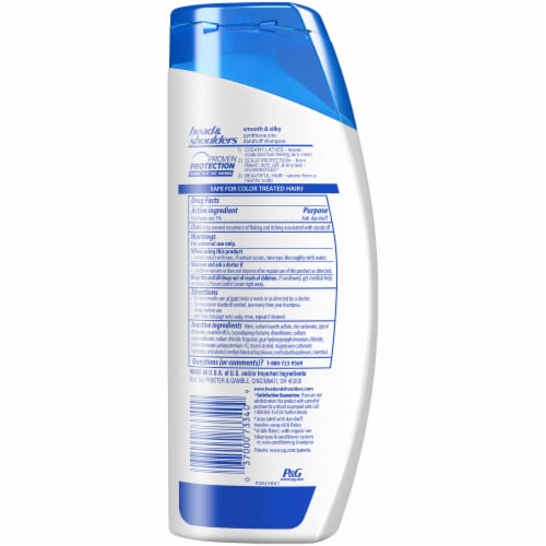Head and Shoulders Smooth & Silky Paraben Free Dandruff Shampoo Perspective: back