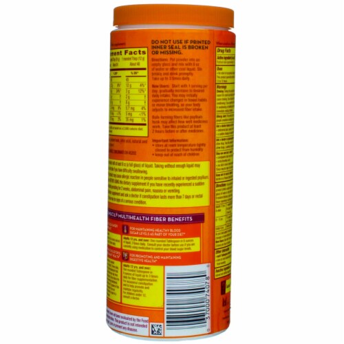 Metamucil Orange Smooth Fiber Powder Dietary Supplement Perspective: back