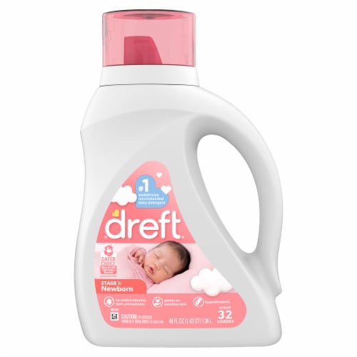 Dreft Stage 1 Newborn Baby Liquid Laundry Detergent Perspective: back