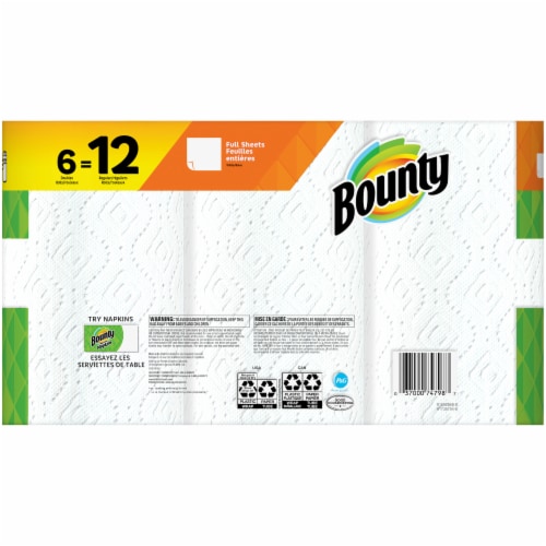 Bounty Double Roll Full-Sheet Paper Towels Perspective: back
