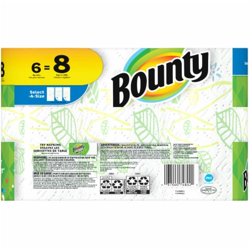 Bounty Prints Select-A-Size Big Roll Paper Towels Perspective: back