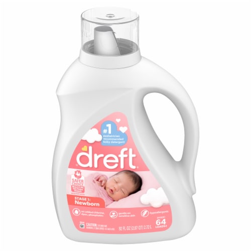 Dreft Stage 1: Newborn Baby Liquid Laundry Detergent Perspective: back