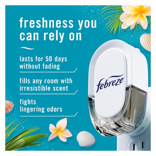 Febreze Bora Bora Odor-Eliminating Fade Defy PLUG Air Freshener Oil Refill Perspective: back