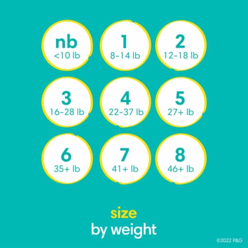 Pampers Swaddlers Baby Diapers Size 4 (22-37 lbs) Perspective: back
