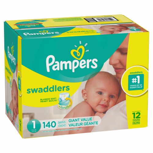 Pampers Swaddlers Size 1 Newborn Diapers Perspective: back