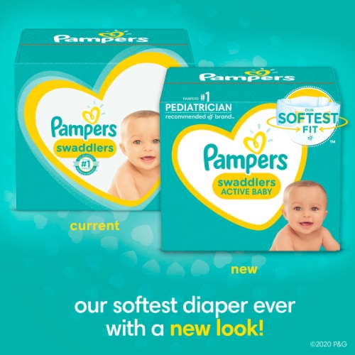 Pampers Swaddlers Size 2 Diapers Perspective: back