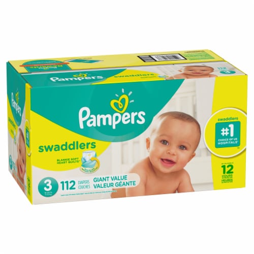 Pampers Swaddlers Size 3 Diapers Perspective: back