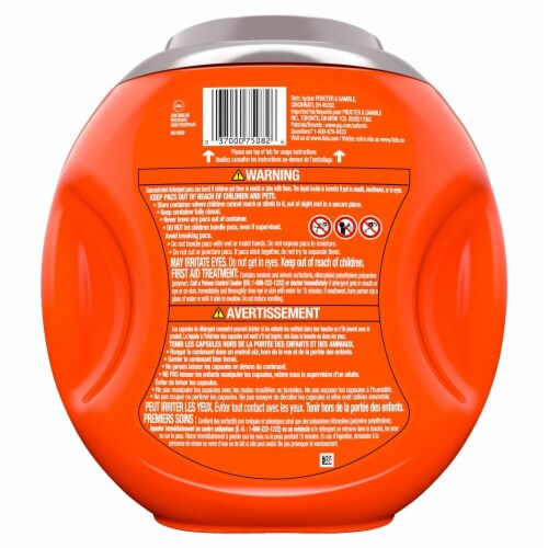 Tide PODS Liquid Laundry Detergent Soap Pacs Perspective: back