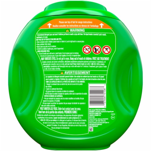 Gain flings! + AromaBoost Island Fresh 3-in-1 Laundry Detergent Pacs Perspective: back