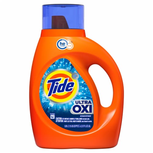 Tide HE Ultra Oxi Liquid Laundry Detergent Perspective: back